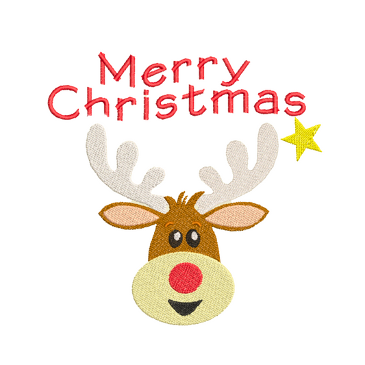 Christmas Moose Machine Embroidery Design