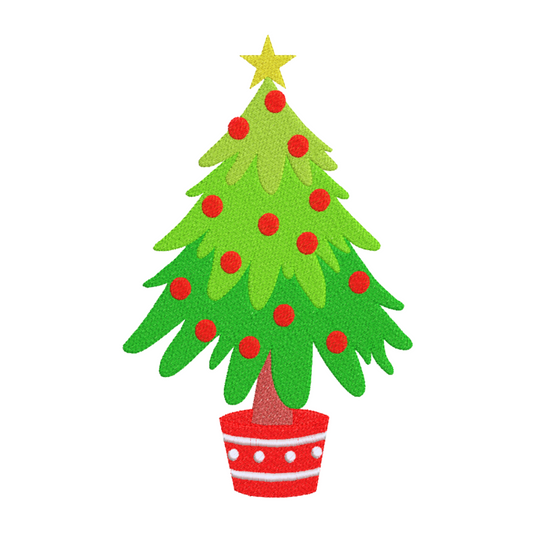 Christmas Tree Machine Embroidery Design