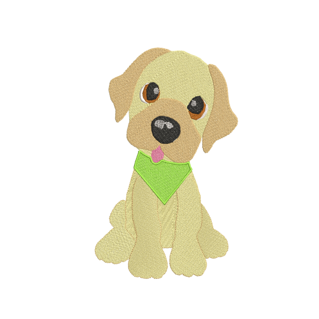 Cute Puppy Machine Embroidery Design