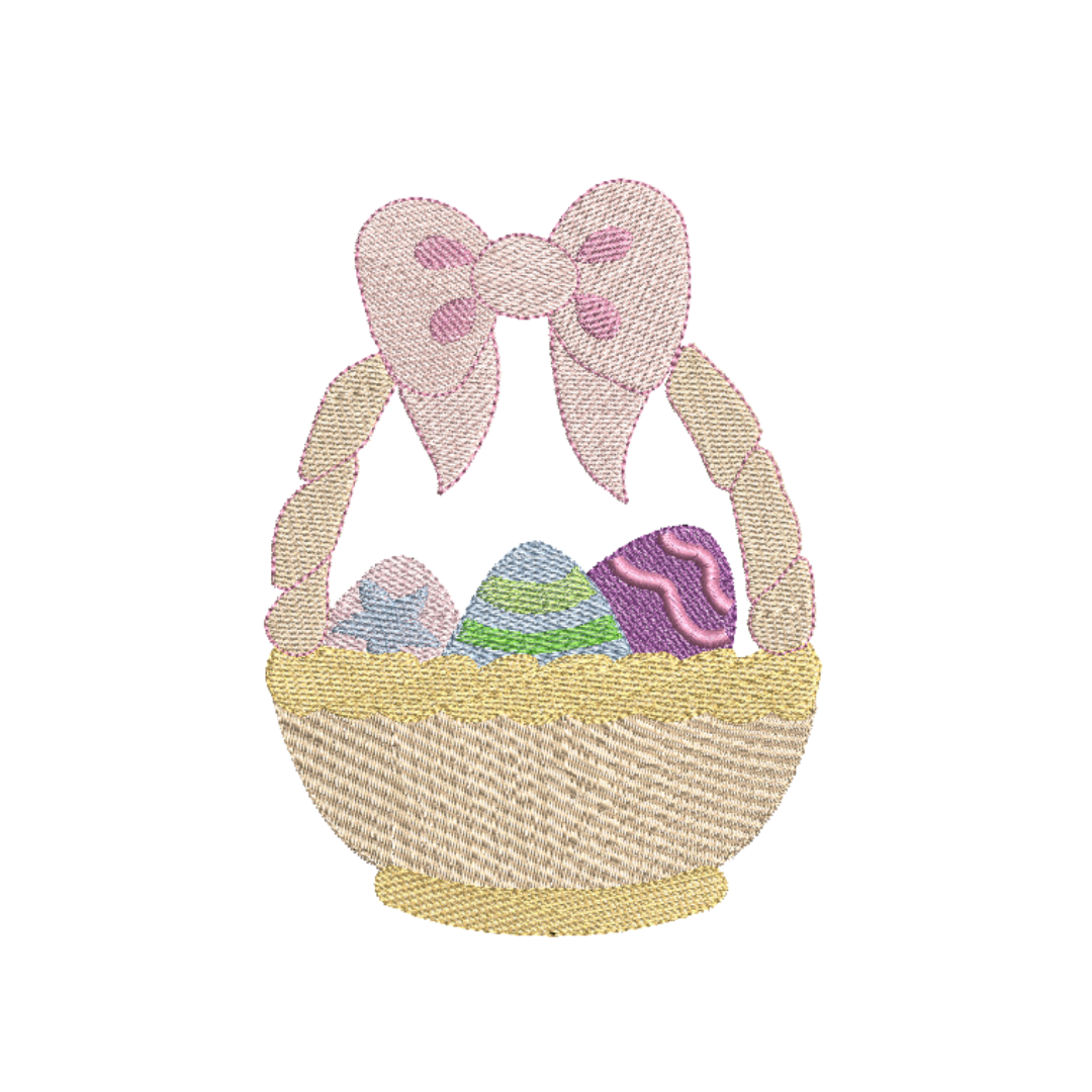 Easter Basket Machine Embroidery Design