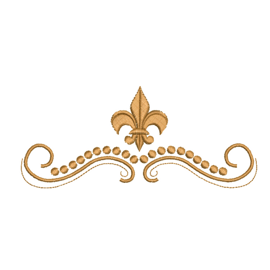 Fleur De Lis Border Machine Embroidery Design