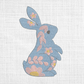 Flower Bunny Machine Embroidery Design