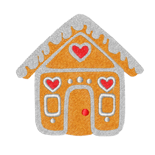 Gingerbread House Machine Embroidery Design