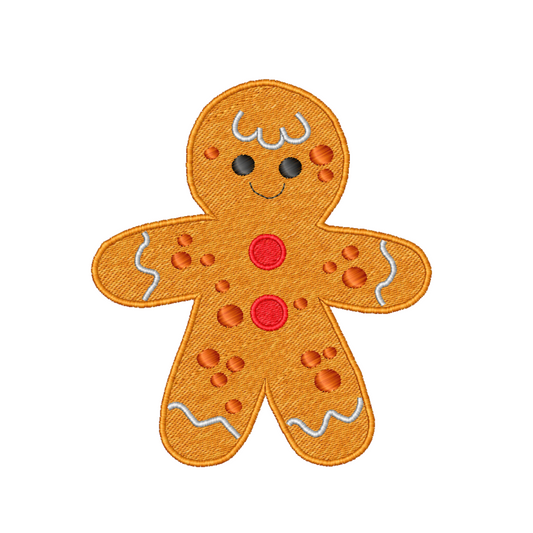 Gingerbread Man Machine Embroidery Design