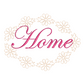 Home Sign with Flower Frame Machine Embroidery Design