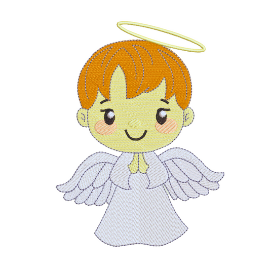 Little Angel Boy Machine Embroidery Design