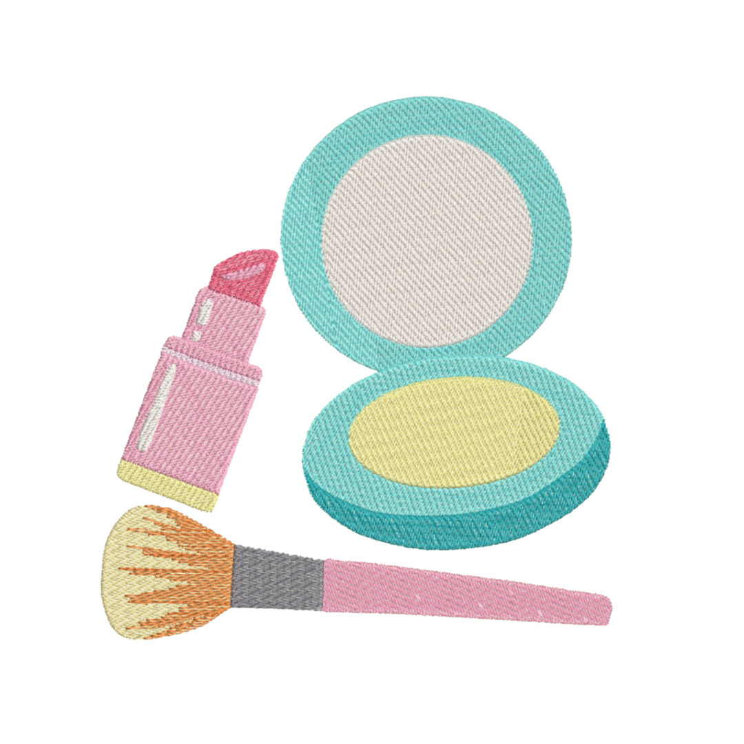 Makeup Set Machine Embroidery Design