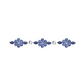 Miniature China Blue Flower Border Machine Embroidery Design