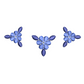 Miniature China Blue Flowers Border Machine Embroidery Design