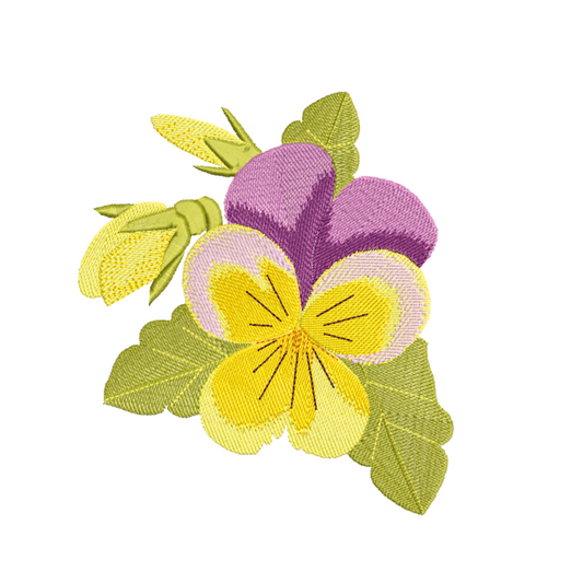 Pansy Machine Embroidery Design