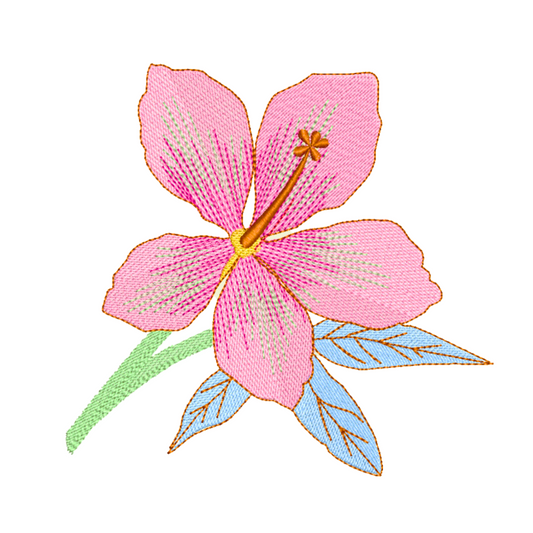 Pink Lily Machine Embroidery Design