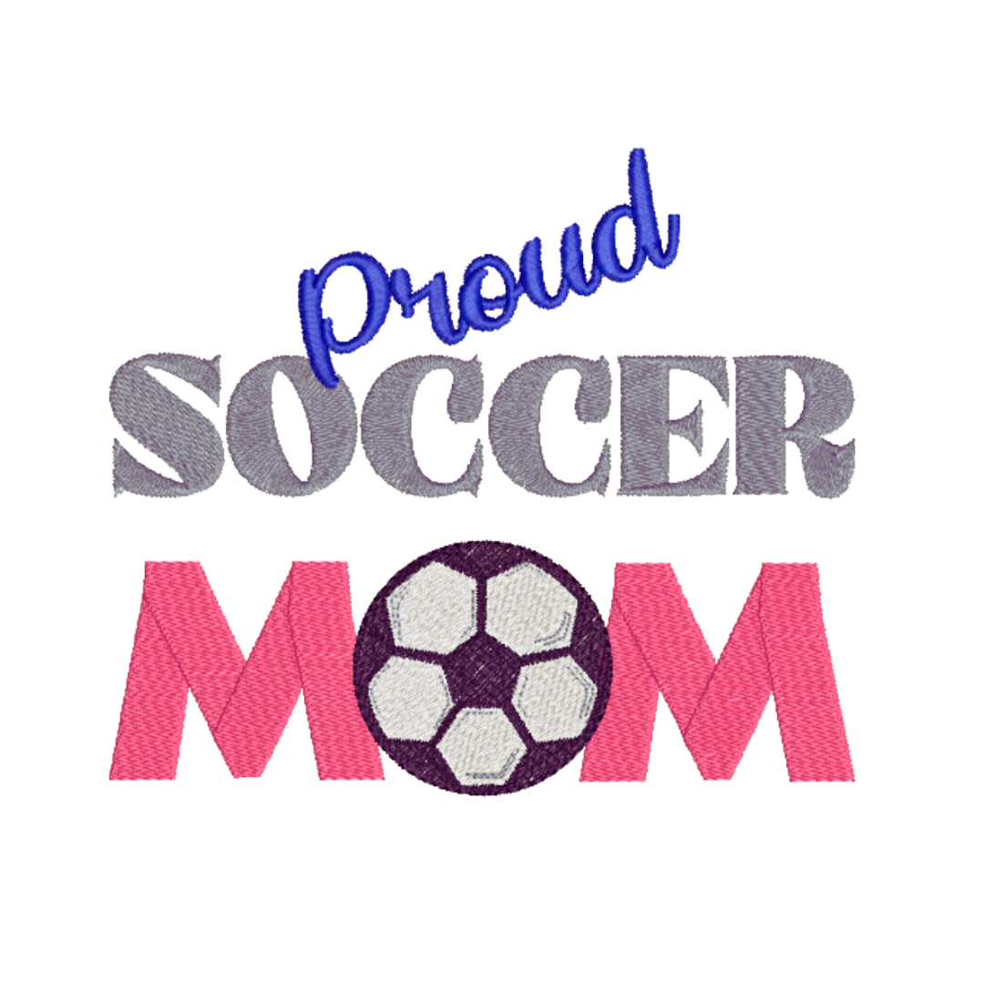 Proud Soccer Mom Quote with Soccer Ball