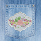 Rose Bouquet in Monogram Frame Machine Embroidery Design