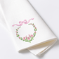 Rose Wreath with Bow Machine Embroidery Design