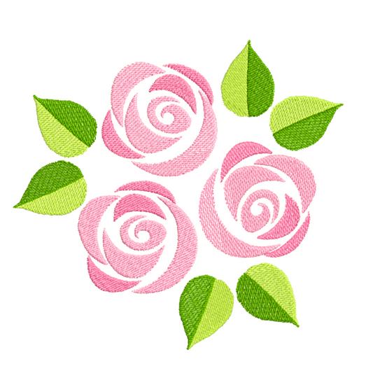 Roses Machine Embroidery Design