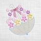 Umbrella with Flowers Machine Embroidery Design